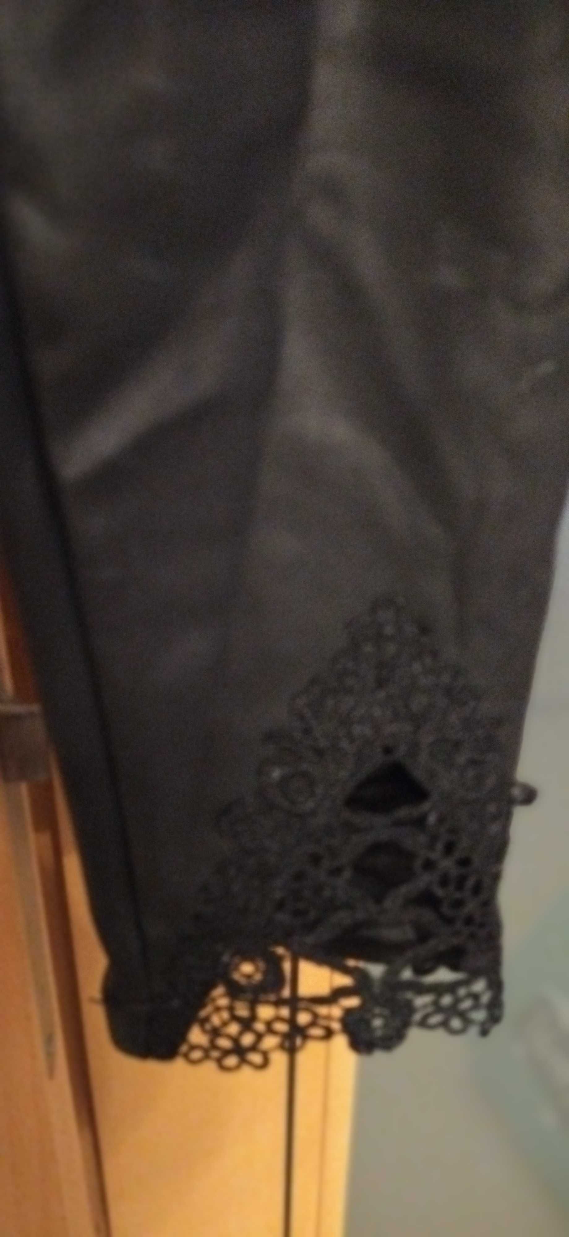 Calças Pretas a imitar pele S  -  calças lycra castanhas XXL- bx preço