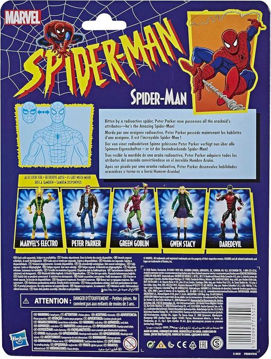 Marvel legens Spider-Man Retro Wave Figura de Ação Portes Grátis