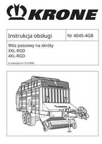 Instrukcja obsługi  KRONE XXL-RGD, 4XL-RGD