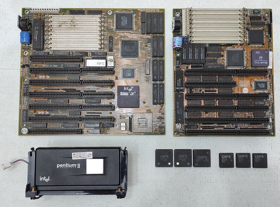 Ретро материнские платы, карты