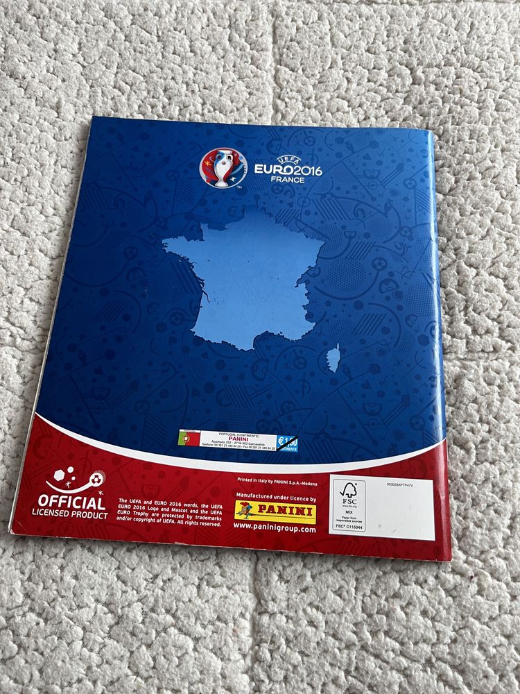 Caderneta UEFA Euro 2016 France + cromos