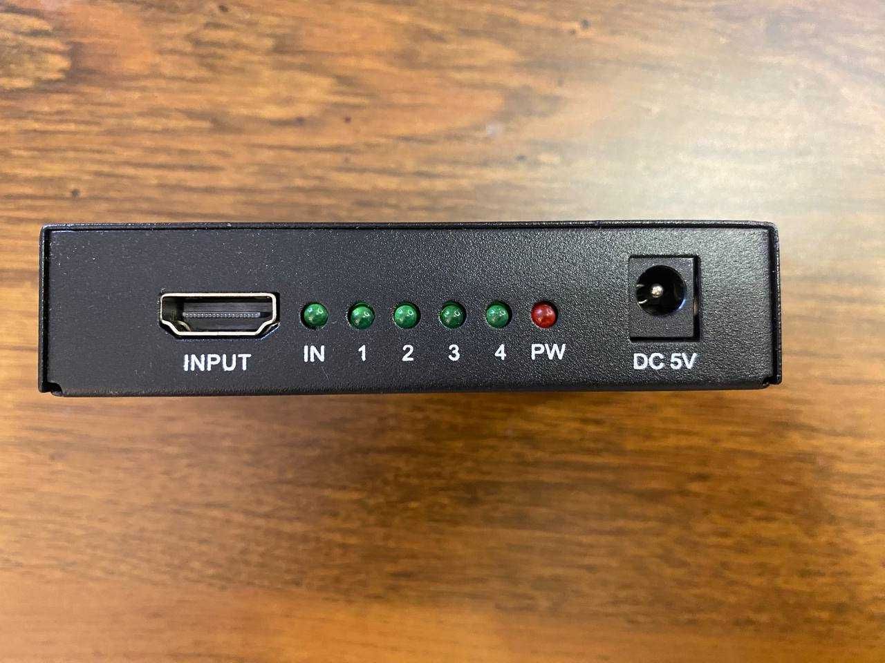 Активний HDMI сплітер 1 на 4 порта