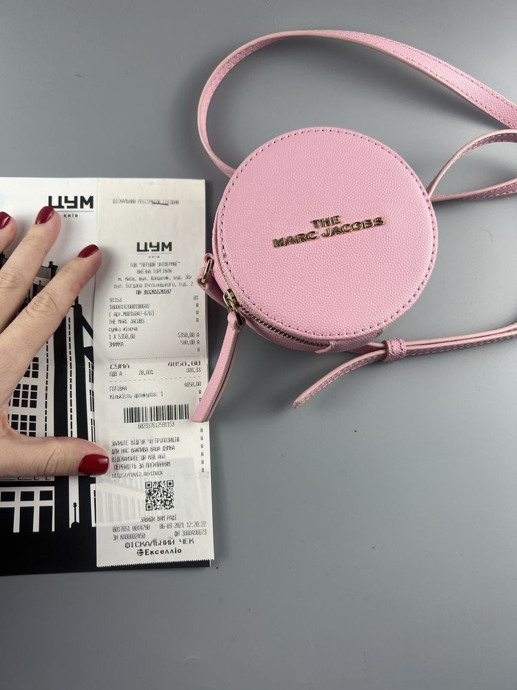 Нежно-розовая сумка Marc Jacobs, 100% оригинал