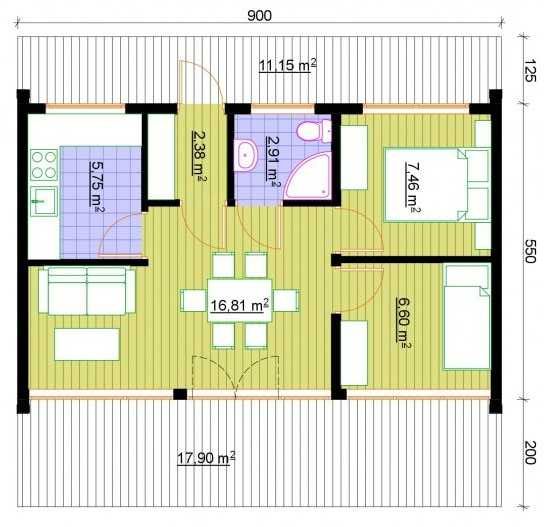 OCIEPLONY domek 35m2 DOMEK LETNISKOWY 9x6 dom 50m2 domy 70m2 MDDP25