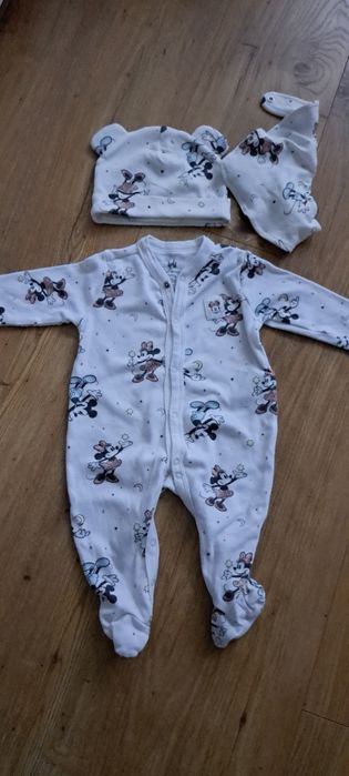 Komplecik 3 częściwy pajacyk śpiochy roz 68 myszka