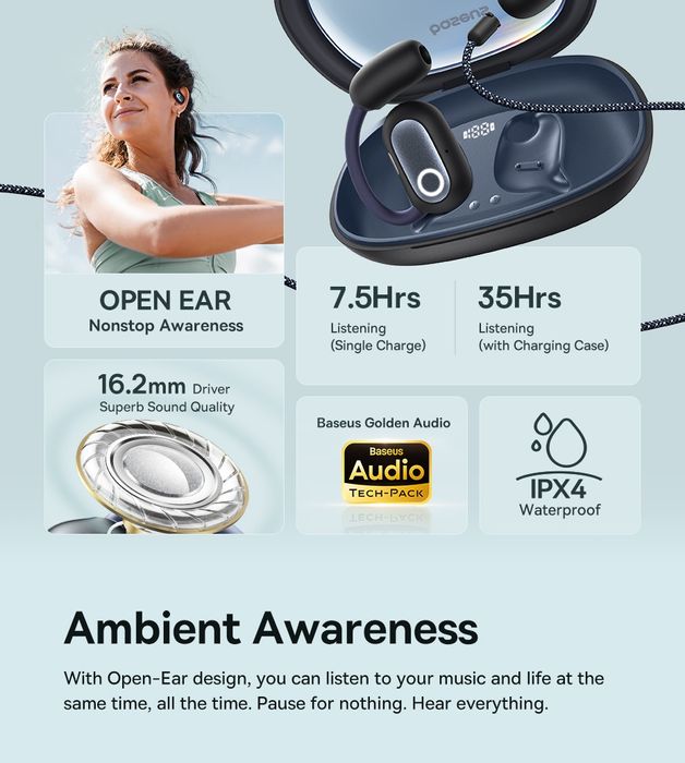 Навушники Baseus Eli Fit Open-Ear