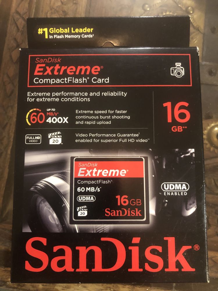 SanDisk CF Extreme 400x 16GB prędkość zapisu i odczytu do: 60 MB/s