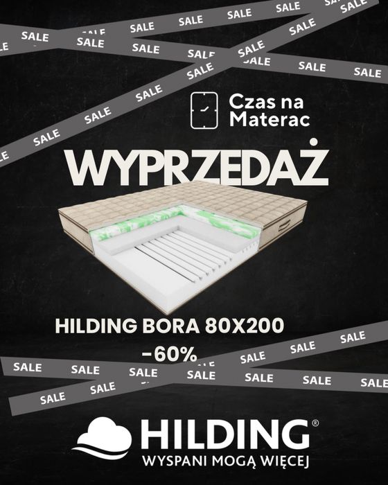 Materac Hilding Bora 80x200 wyprzedaz ekspozycji -60%