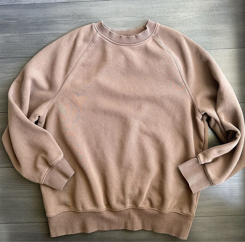 Brązowa bluza crewneck H&M L oversize fit