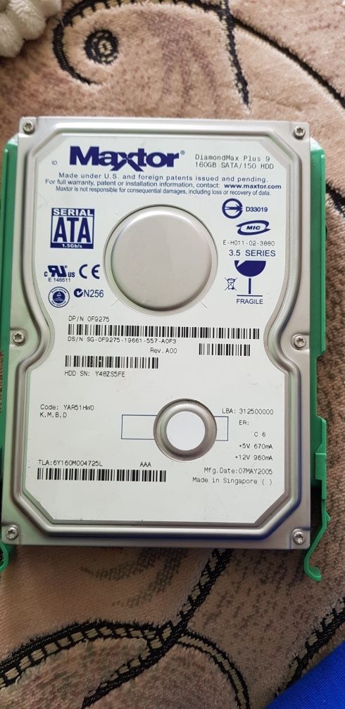 Жоский диск HDD 160GB