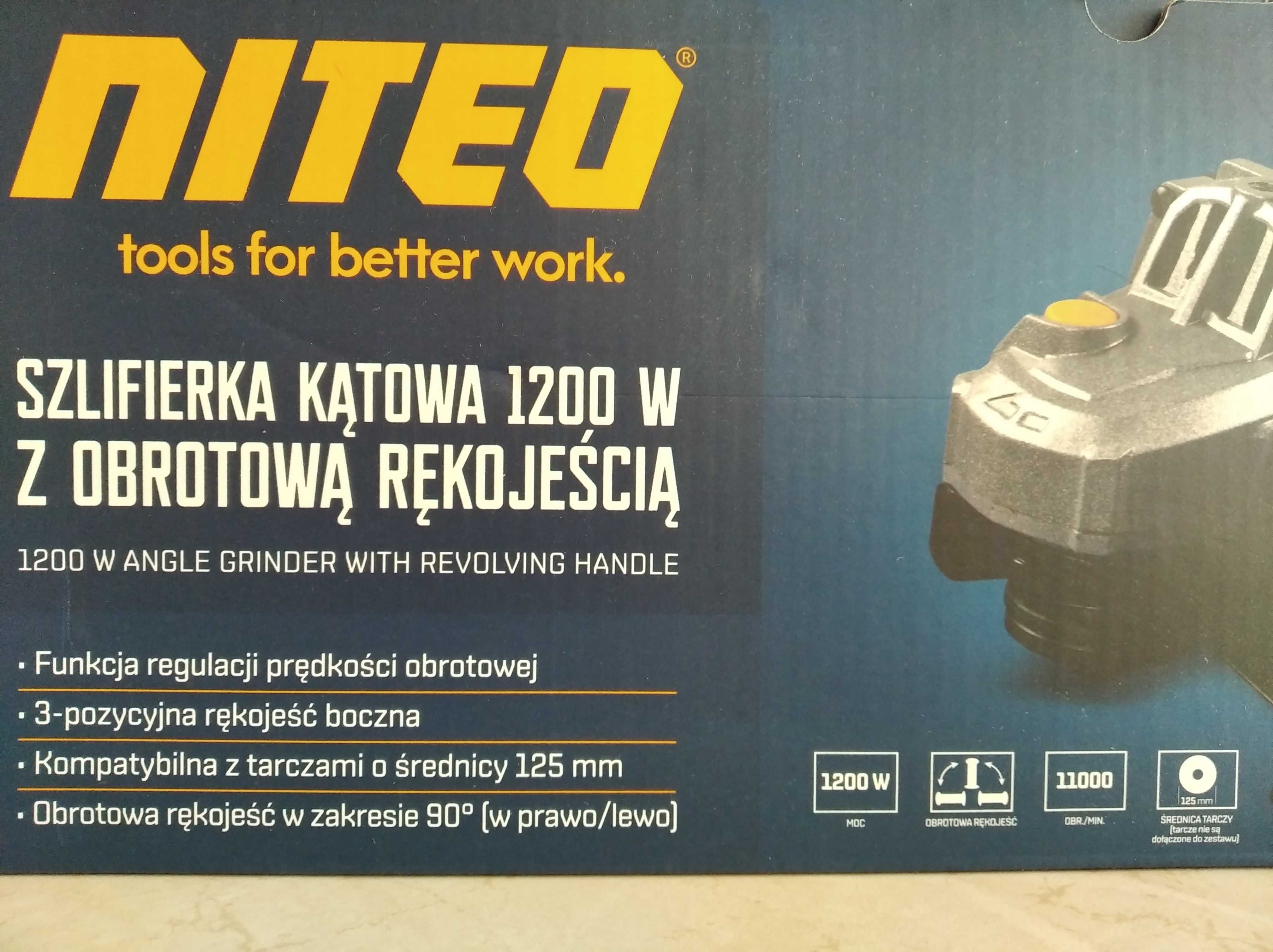 Szlifierka Kątowa z Obrotową Rękojeścią 1200W 125m POCZTEX