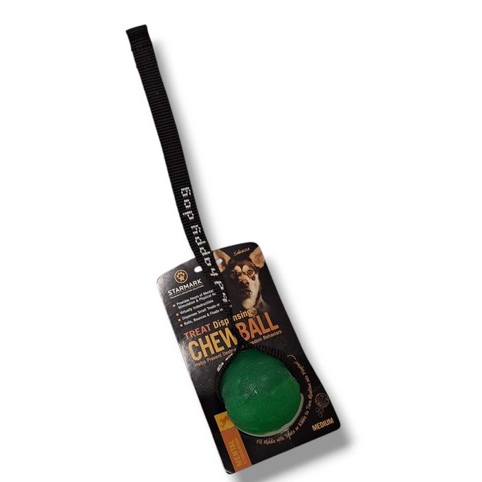 Piłka dla psa z rączką STARMARK Treat Dispensing CHEW BALL- medium