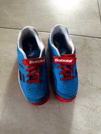 Babolat Pulsion All Court Kid - tomato red/blue aster rozmiar 32