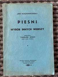 Kochanowski Pieśni i wybór wierszy. Sinko, Chicago 1945