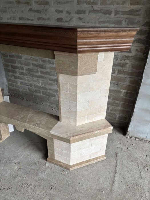 Портал для каміна.Камін  мармуровий.Камін з мармуру. Мраморний камін.