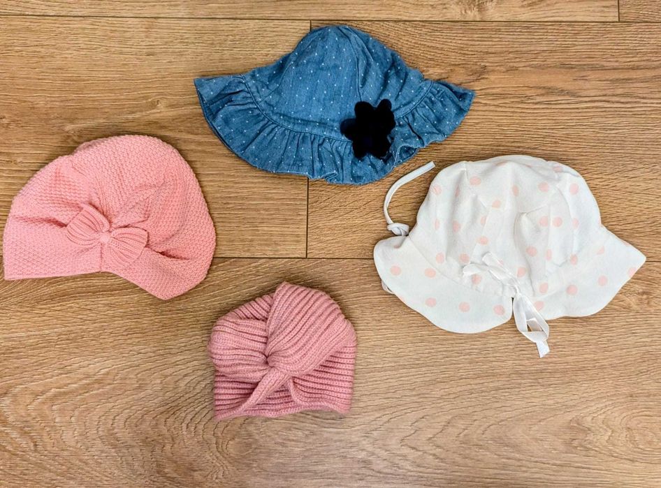 Czapka turban 68/74; Turban zimowy rozmiar 62; Kapelusik wiosenny