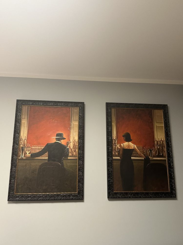 Duet obrazów w stylu retro noir