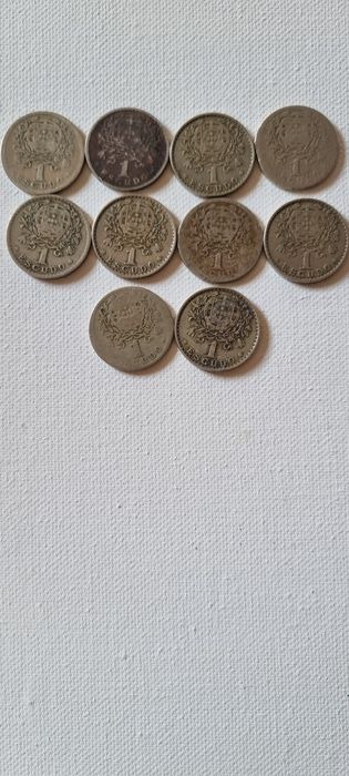 Moedas de 1 escudo,varias datas