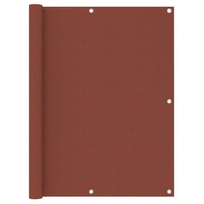 Vidaxl Parawan Balkonowy, Terrakota, 120X500 Cm, Tkanina Oxford