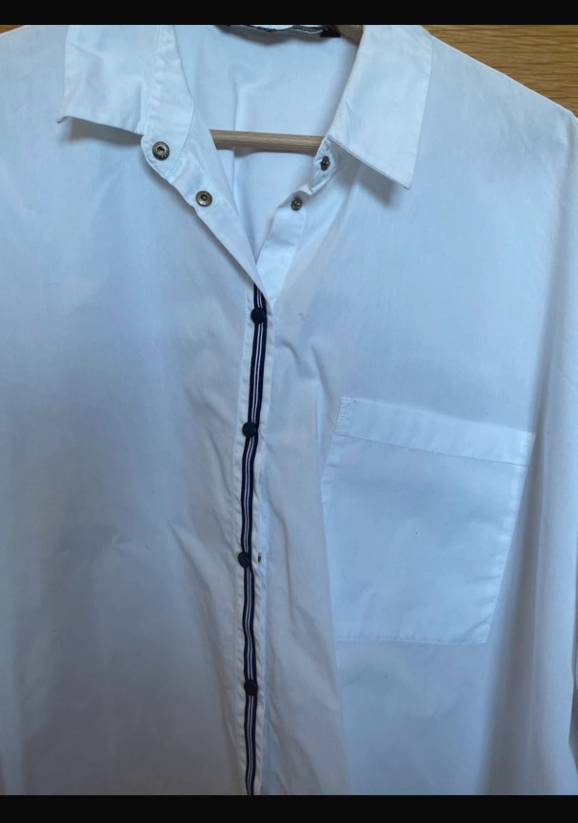 Camisa branca oversize Zara