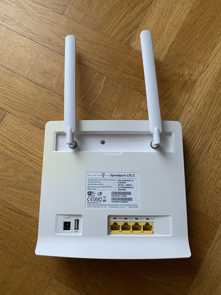Router Telekom Speedport LTE II 802.11b, 802.11g, 802.11n (Wi-Fi 4)