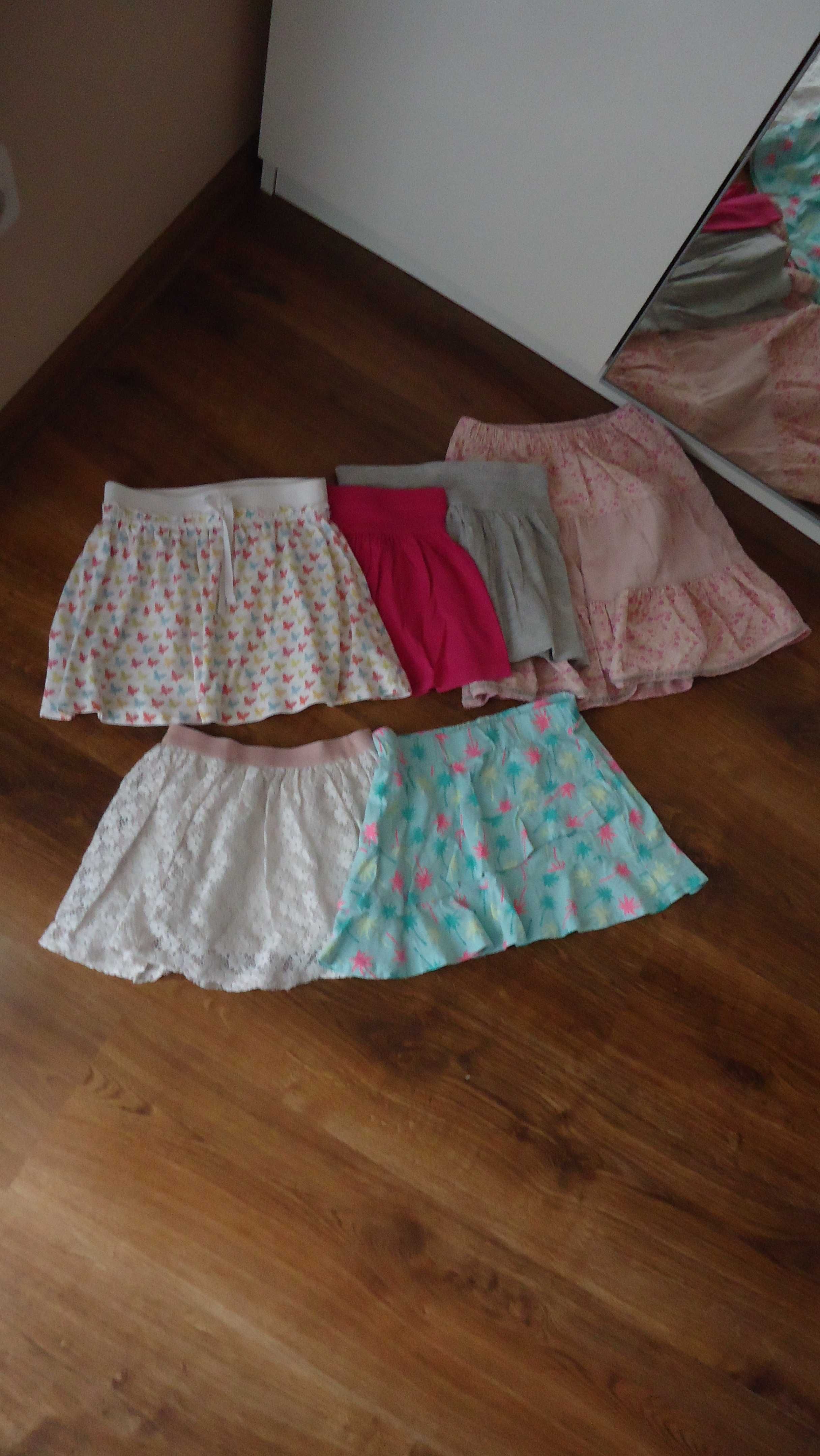 r.110/116 6szt/25zł komplet spódniczek LUPILU letnie spódnice H&M