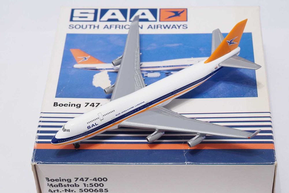 HERPA South African Airways Boeing 747-400 skala 1:500