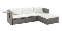 Zestaw ogrodowy wypoczynkowy sofa pufa stolik Garden & Leisure