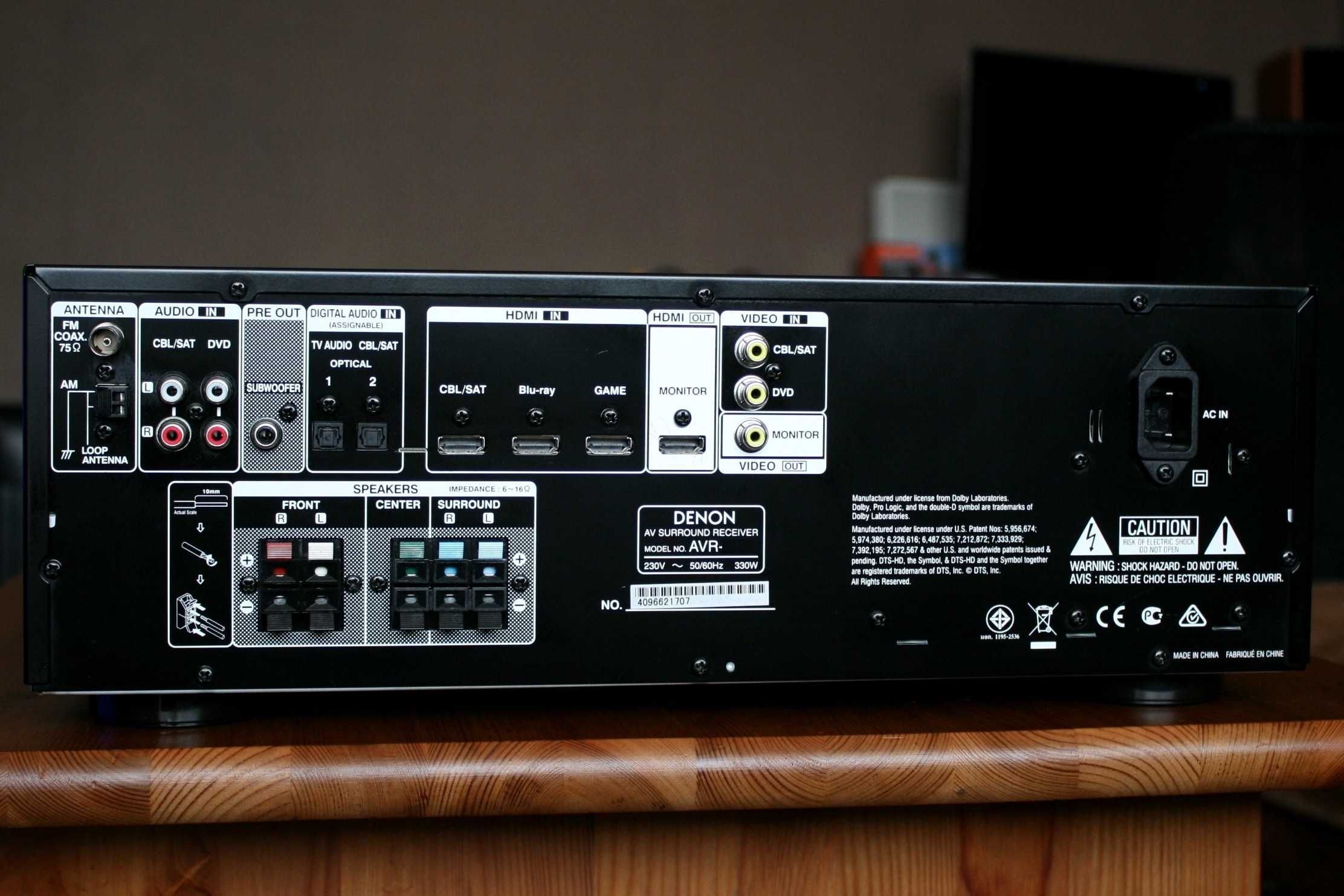 Amplituner Denon X Bluetooth HDMI 2.2 wzmacniacz 130 watt kino domowe