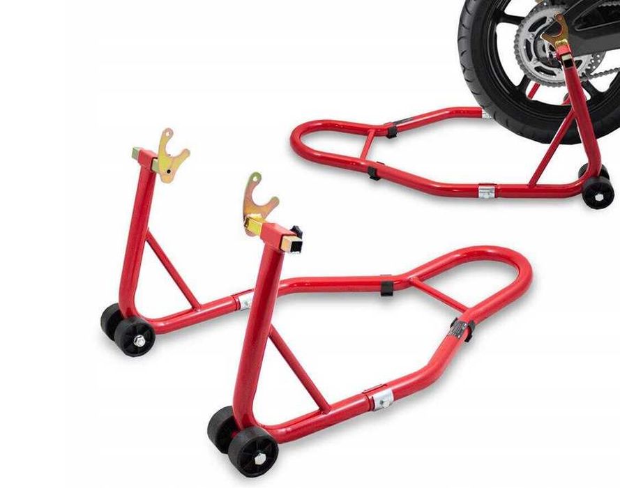 Podnośnik do motocykla, stojak pod wahacz typu V.