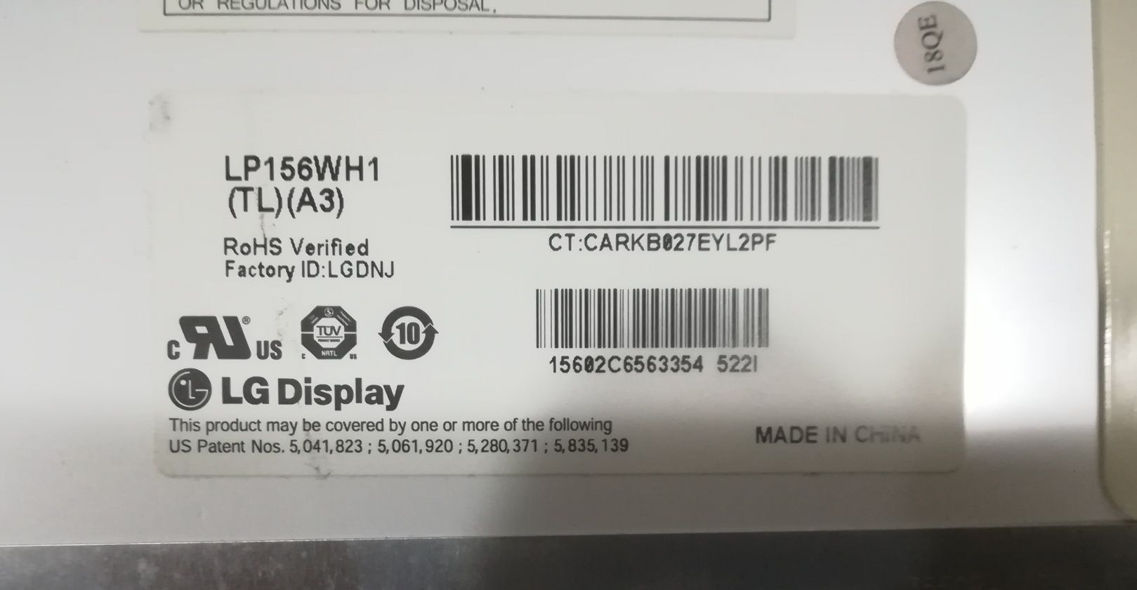 Ecrãs Led e Lcd de 15,6 Polegadas  para Portátil