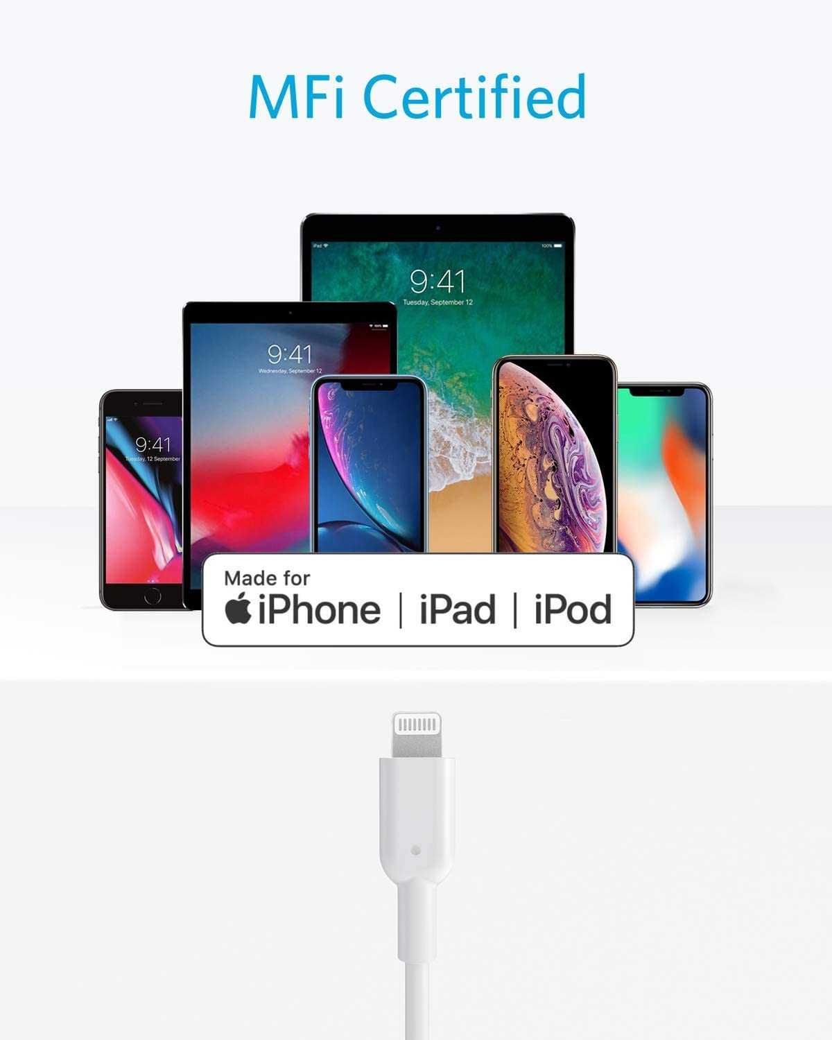 Зарядный кабель Anker Кабель для iPhone MFi USB-C Lightning 1.8 м