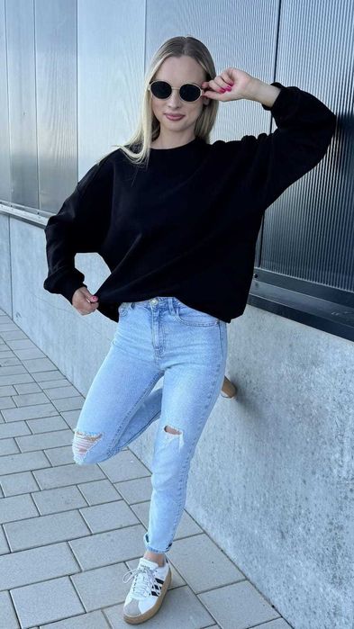 Bluza damska Basics czarna ocieplana r.S wysyłka24h