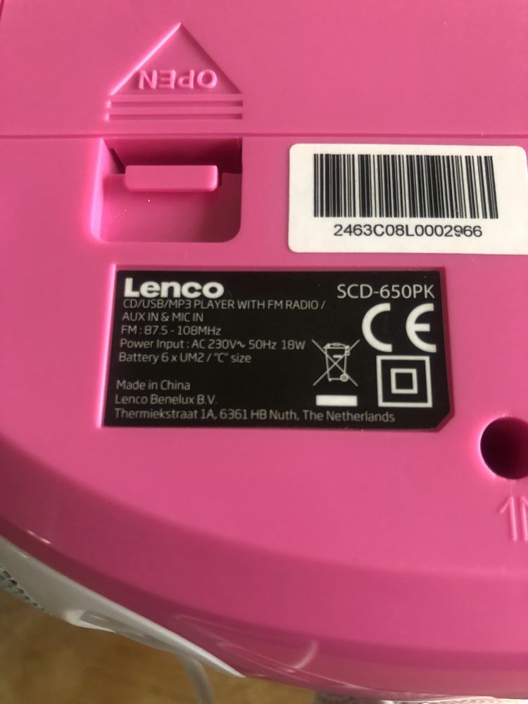 Radioodtwarzacz Lenco SCD-650 Różowy