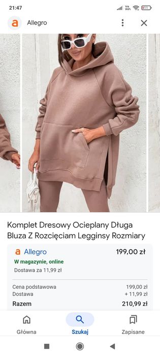 Komplet dresowy bluza ocieplana plus legginsy polecam !