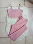 Komplet prążkowany legginsy + top
