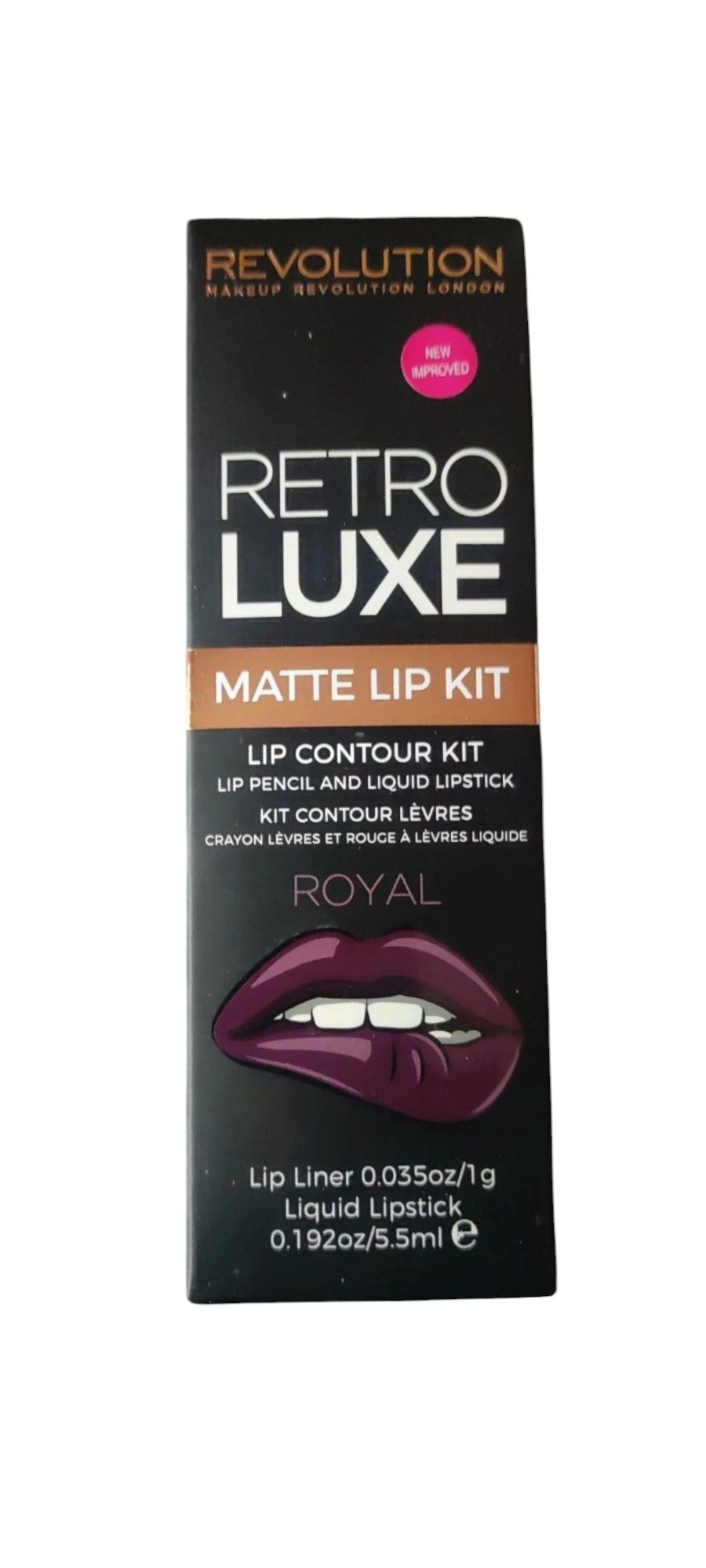 Makeup Revolution Retro Luxe Matte Lip Kit Błyszczyk plus Kont Royal