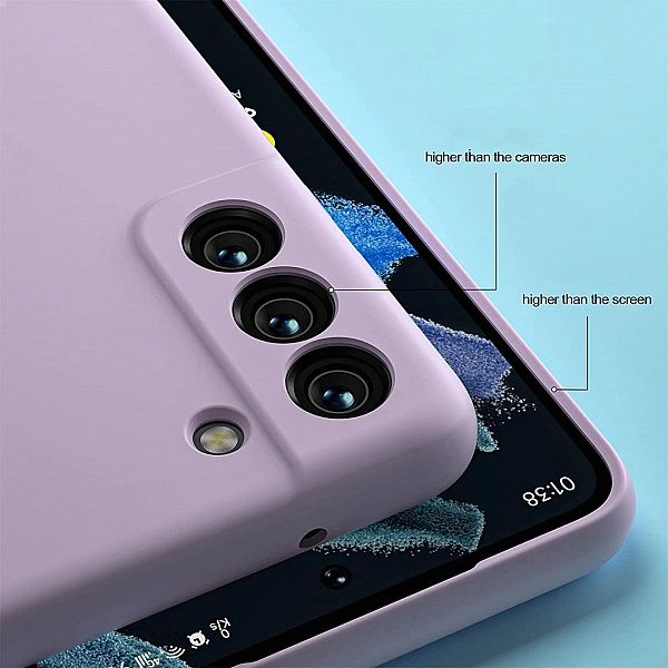 Etui Icon Violet + Szkło Hartowane Płaskie do Samsung Galaxy S21 Fe