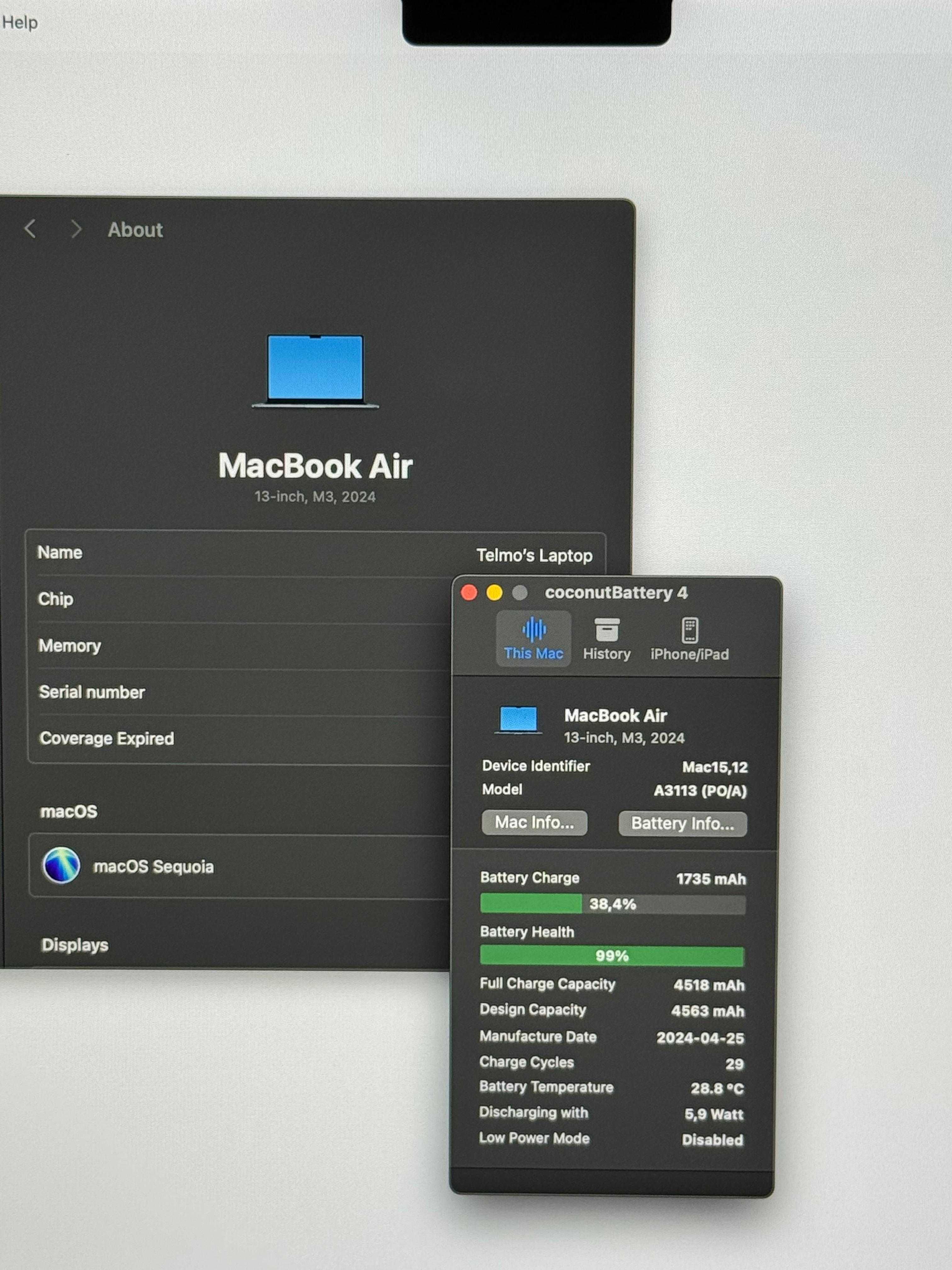 Macbook Air M3 8GB 256GB Midnight Com Garantia
