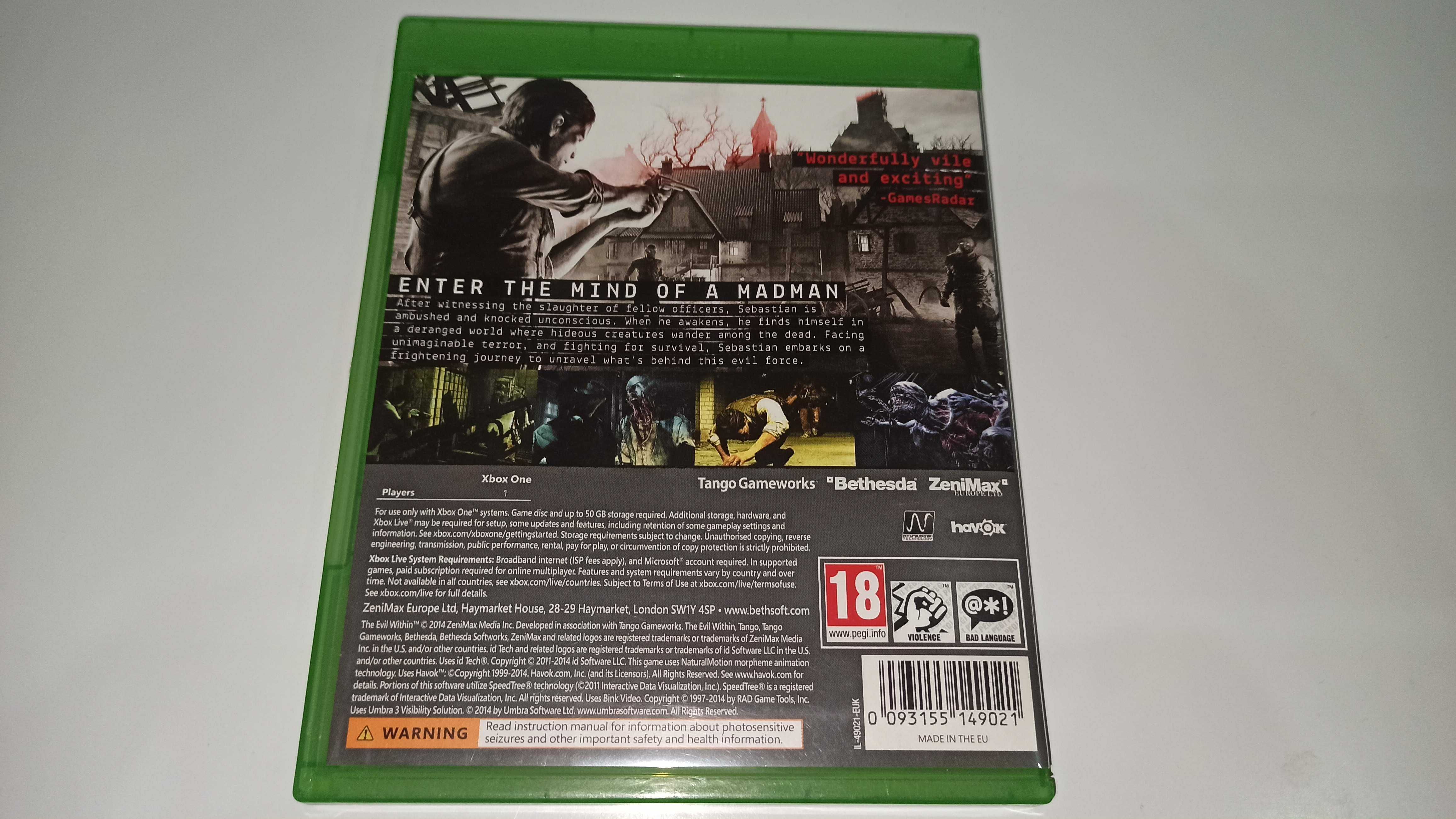 xbox one THE EVIL WITHIN gra akcji i horror