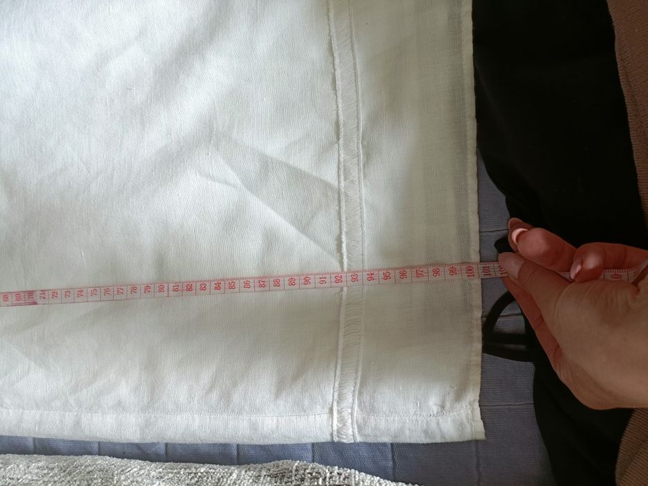 Biała sukienka r. 40 L Len