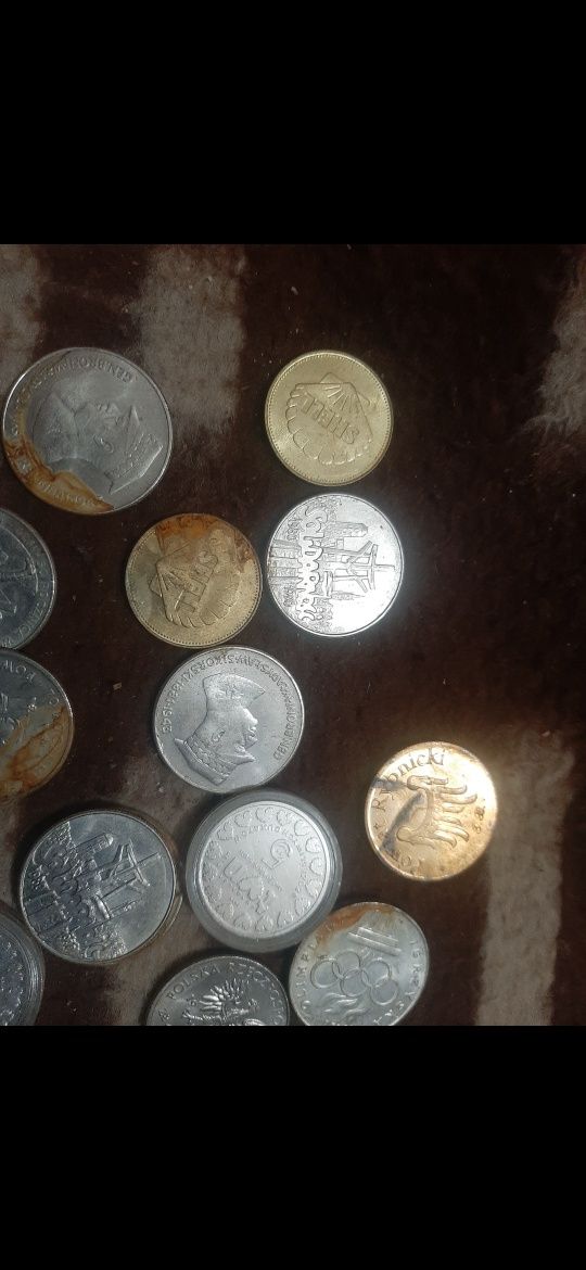 Zestaw monet numizmatów kilkanaście sztuk