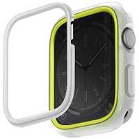 Etui do Apple Watch Serii 4/5/6/7/8/9/Se/Se2 40/41 mm - Limonka-Biały