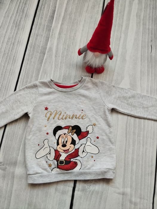 Bluza świąteczna Minnie Primark 98, sweter, sweterek, bluzka na święta