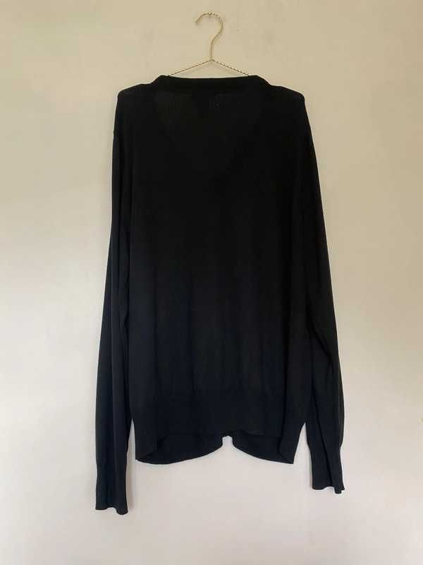 czarny sweter kardigan H&M plus size 46 ciążowy basic sweterek