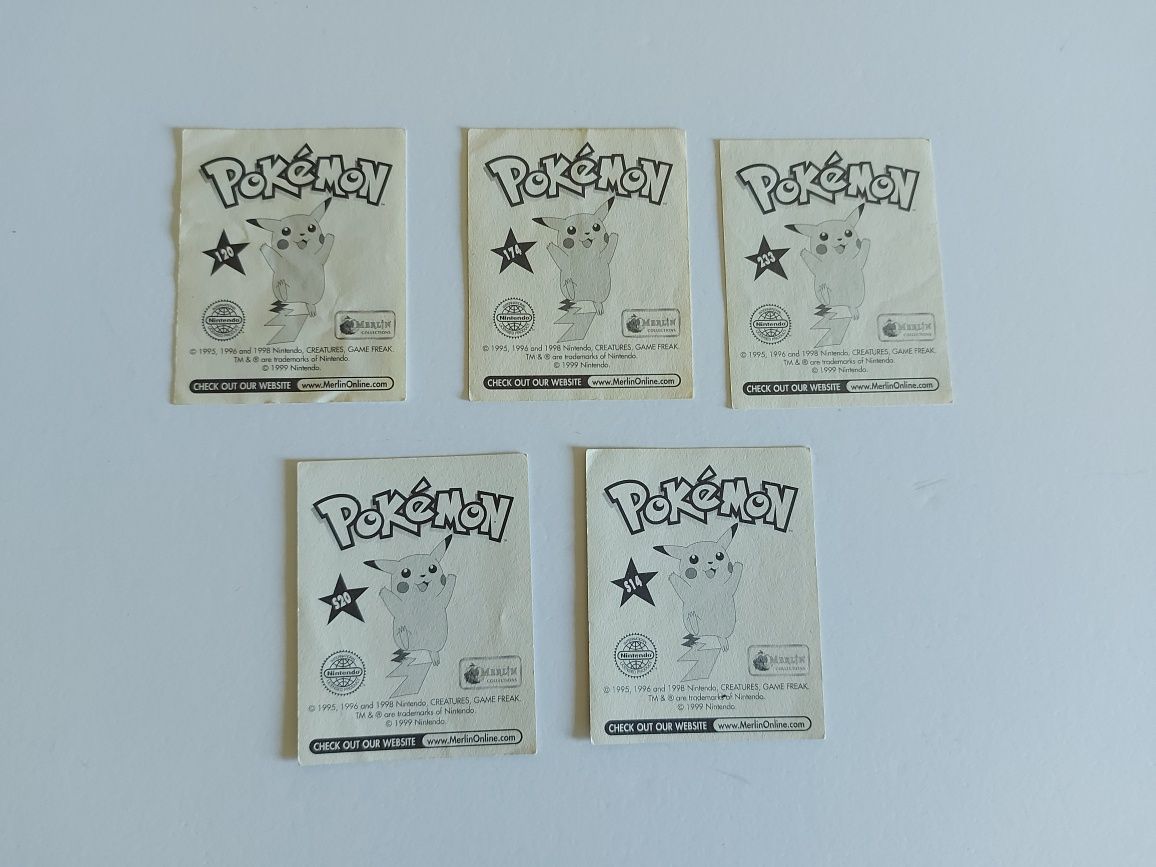 Autocolantes Pokémon Merlin 1999