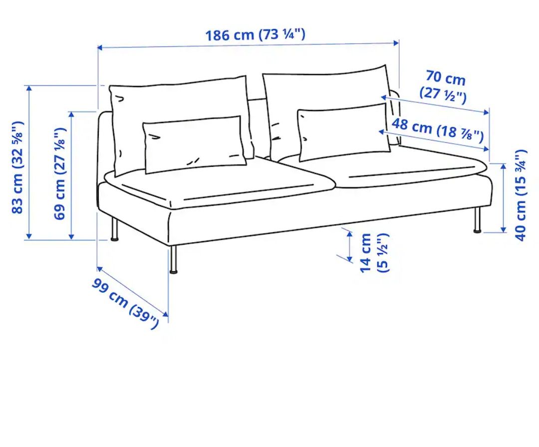 Sofa z Ikea seria SÖDERHAMN 3-osobowa