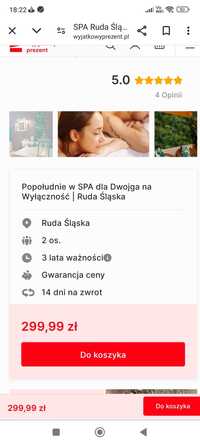 Voucher - popołudnie w spa dla dwojga na wylacnosc