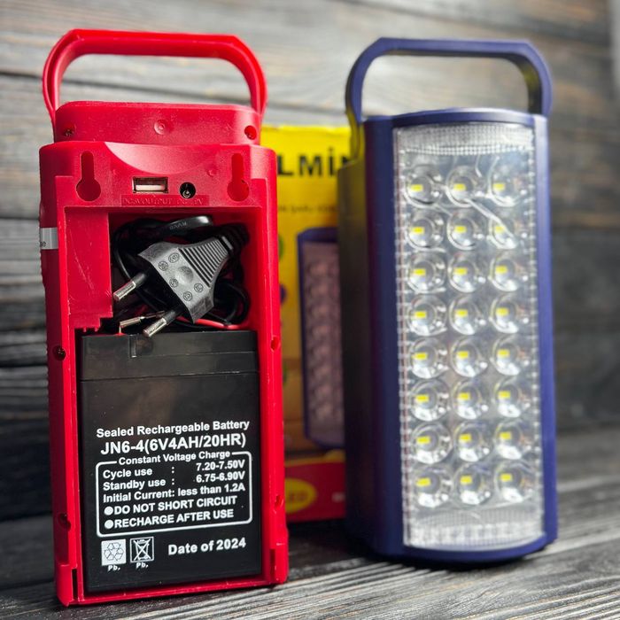 Ліхтар акумуляторний ALMINA 24 LED с павербанком 3000 mAh.