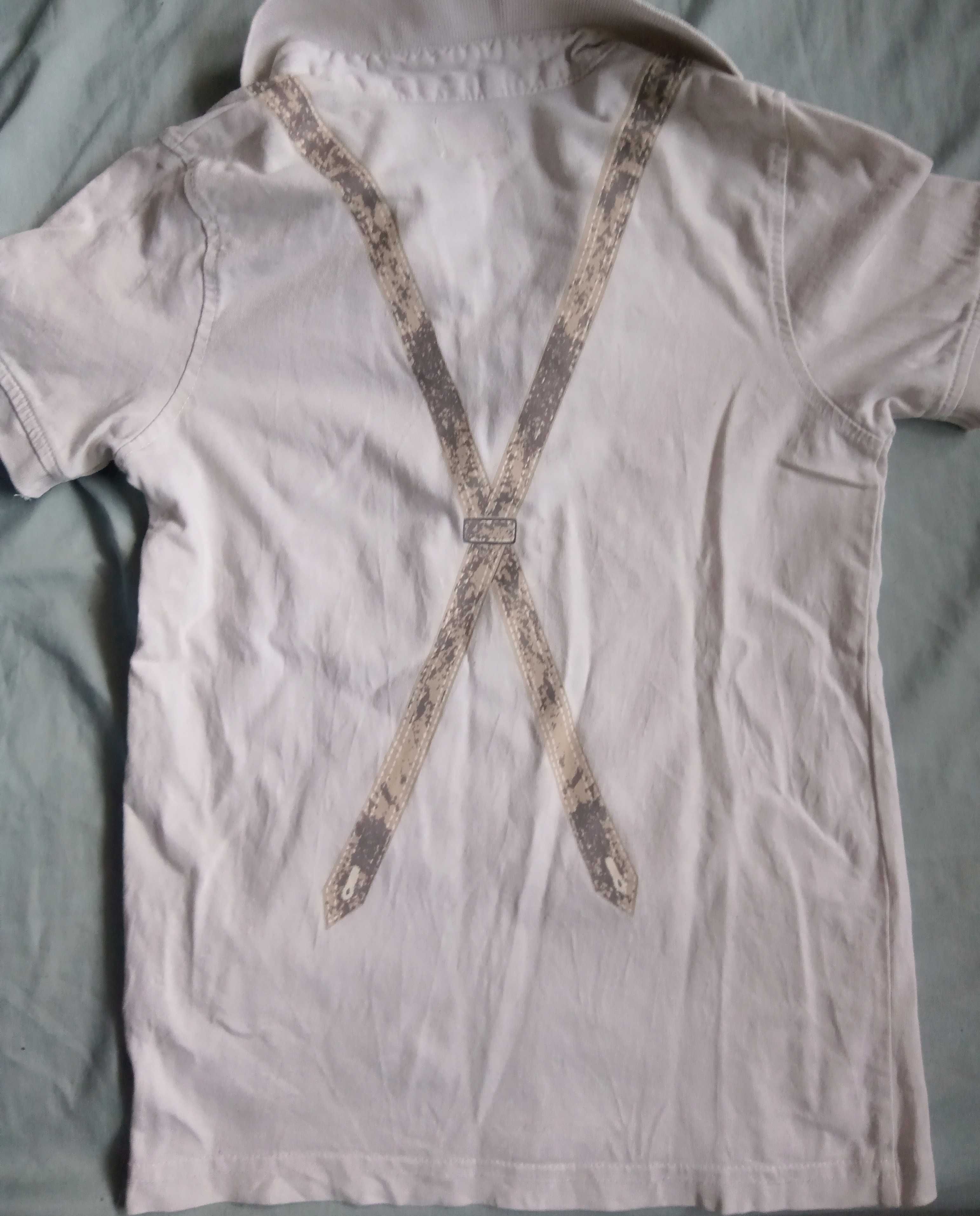 Koszulka szelki przebranie 116 retro chlopiec